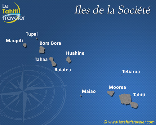 Carte des îles de la Société