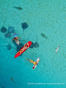 Vol au dessus des raies et requins © Tahiti Fly Shoot