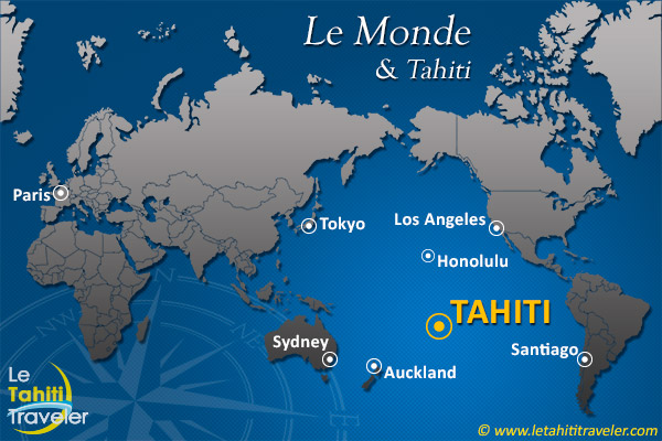 Où est situé Tahiti sur la carte du monde ?