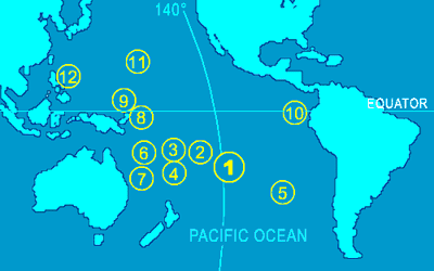 La Polynésie dans le Pacifique